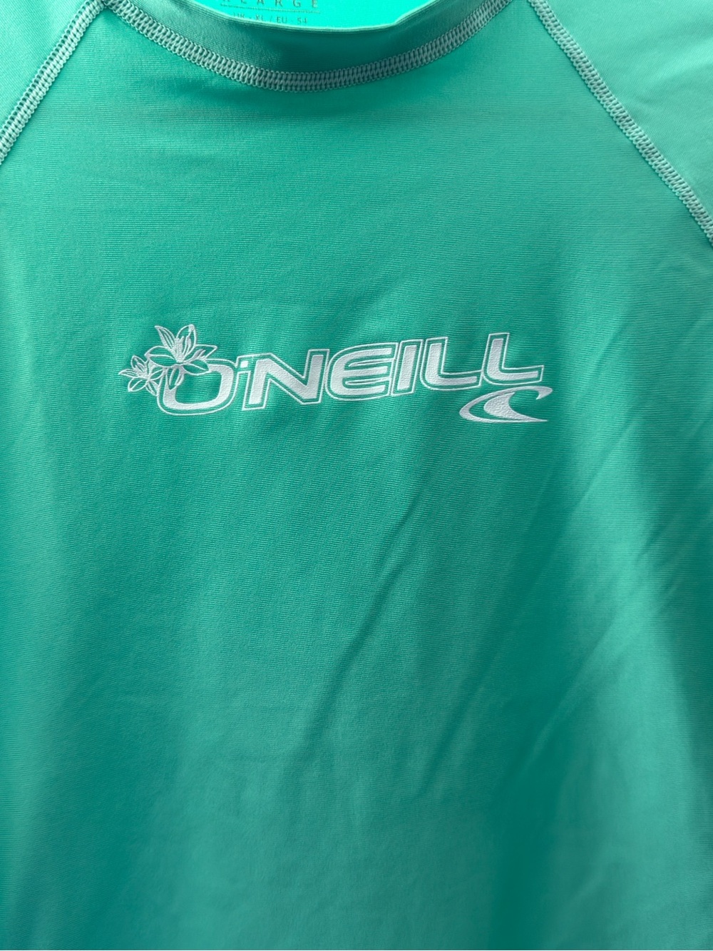 O’Neill Skins UPF 50+ Long Sleeve Rash Guard Swim Shirt XL Green Women’s - Picture 2 of 4